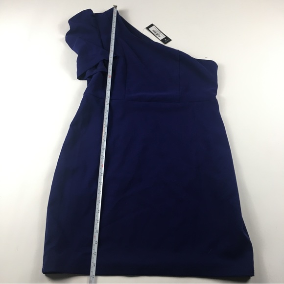 NWT Lulu's blue stay gorgeous one shoulder unique mini dress size XL - Picture 9 of 13